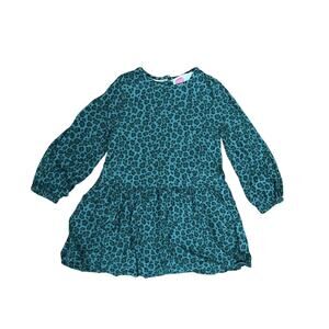 Boden 5|6y Green Animal Print Dress